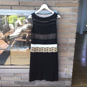 Knit sheath knee length dress